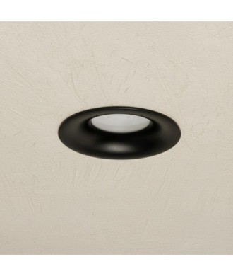 kelvo® LAMDA KLV-101-0044 Χωνευτό Φωτιστικό Downlight Σποτ Μπάνιου για Λάμπα MR16 με Ντουί GU10 AC 220-240V Αδιάβροχο IP65 - Μαύρο Ματ - Μ8.5 x Π8.5 x Υ3.5cm - Q7.5cm
